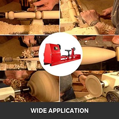 Mophorn Wood Lathe 14" x 40", Benchtop Wood Lathe with 3 Chisels
