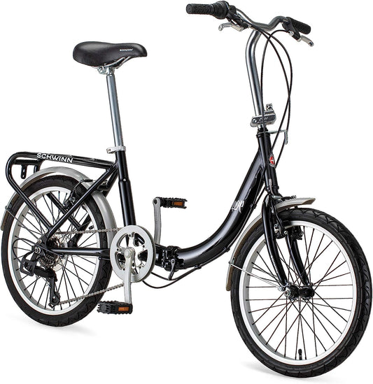 Schwinn Loop Adult Folding Bike for Men and Women, 20-inch Wheels, 7-Speed Drivetrain